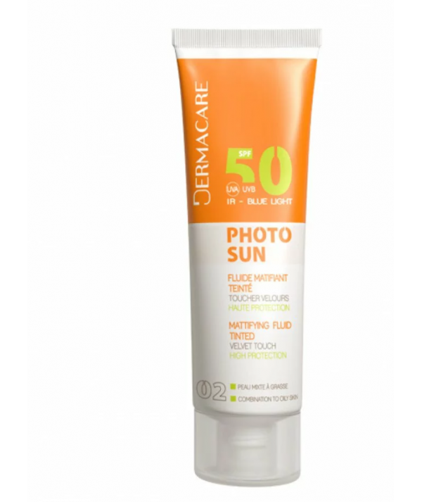 DERMACARE PHOTOSUN FLUIDE MATIFIANT TEINTÉ 02