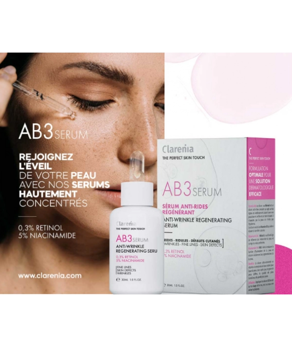 Sérum concentré anti-rides régénérant - Clarenia AB3 - 30ml Sérum concentré anti-rides régénérant - Clarenia AB3 - 30ml