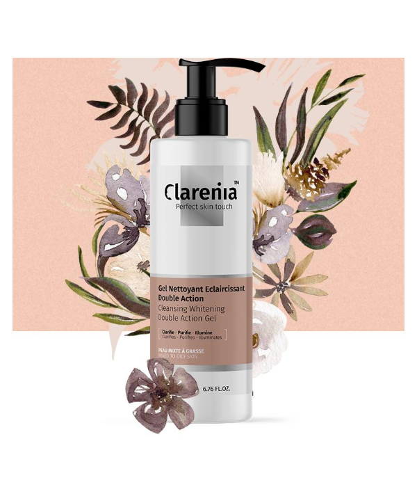 CLARENIA GEL NETTOYANT ECLAIRCISSANT peaux mixte à grasse