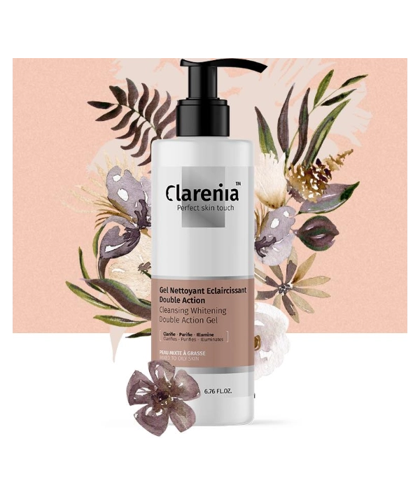 CLARENIA GEL NETTOYANT ECLAIRCISSANT peaux mixte à grasse