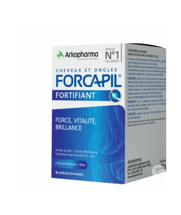 FORCAPIL CHEVEUX ET ONGLES 60 GELLULES