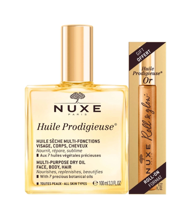 NUXE Huile Prodigieuse 100ML + Roll On 8ML Huile Prodigieuse OR