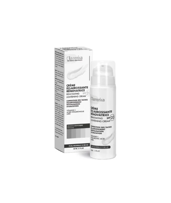 CLARENIA CREME ECLAIRCISSANTE RENOVATRICE SPF20 PEAU NORMALE A SECHE 50ML