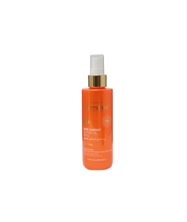BEESLINE HUILE DE BRONZAGE PURE CARROT SUNTAN OIL SPF10, 200ML