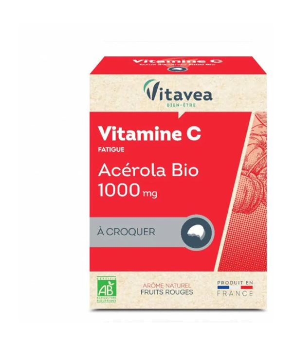 VITAVEA ACEROLA 1000 MG VITAMINE C - 24 COMPRIMES A CROQUER