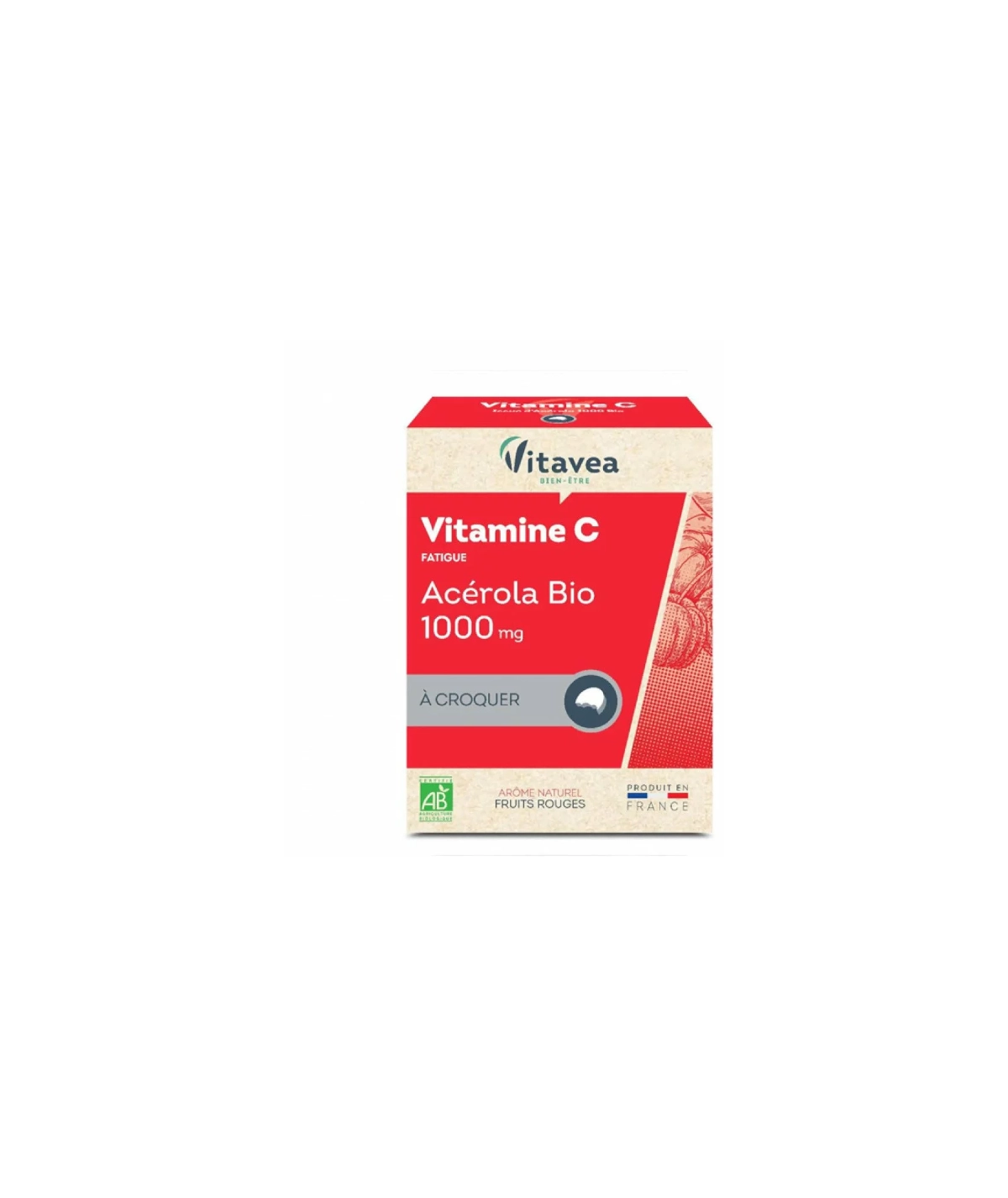 VITAVEA ACEROLA BIO 1000 MG VITAMINE C 24 COMPRIMES A CROQUER
