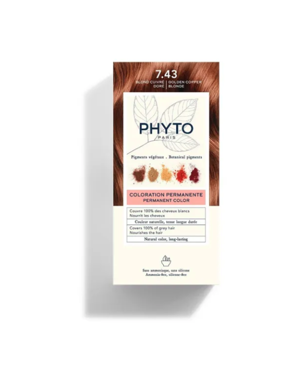 Phyto phytocolor couleur soin 7.43 blond cuivre