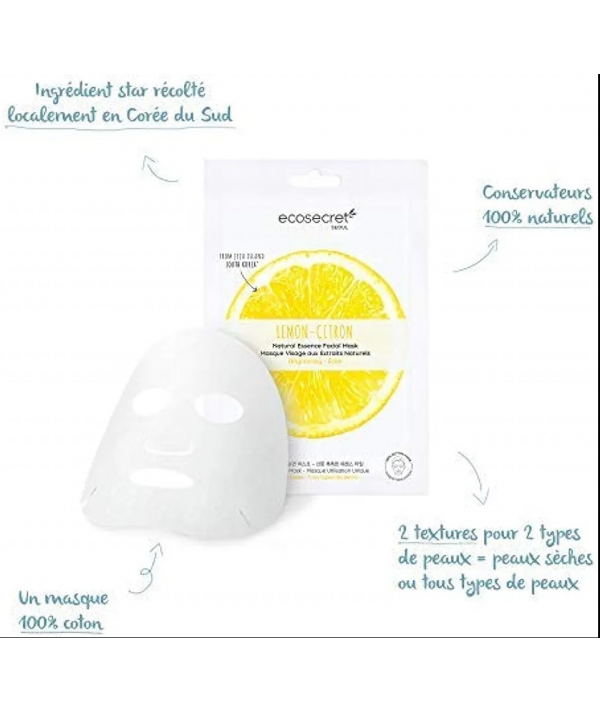 Ecoscret Seoul masque à l'extrait naturel de citron