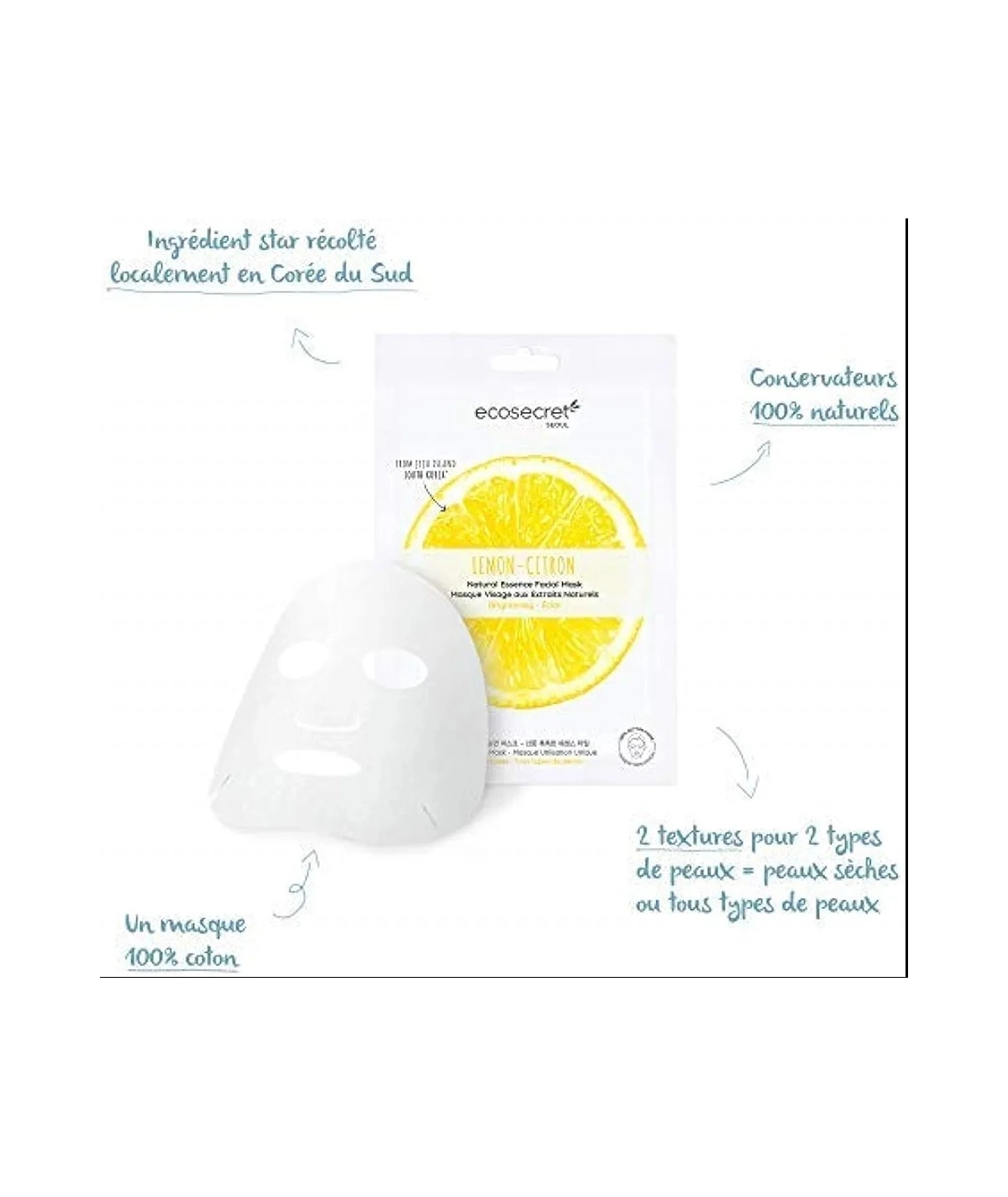 Ecoscret Seoul masque à l'extrait naturel de citron