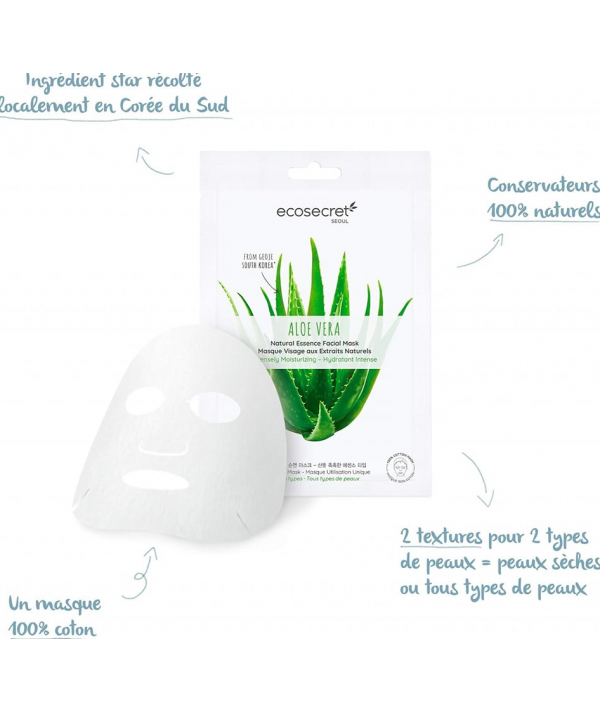 Ecoscret seoul masque à l'extrait naturel d'Aloe Vera