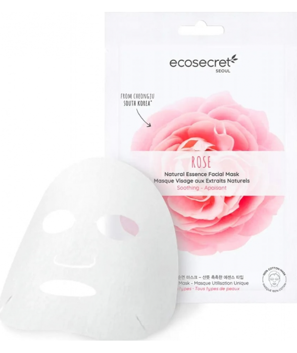 ecoscret seoul masque visage à l'extrait naturel de rose