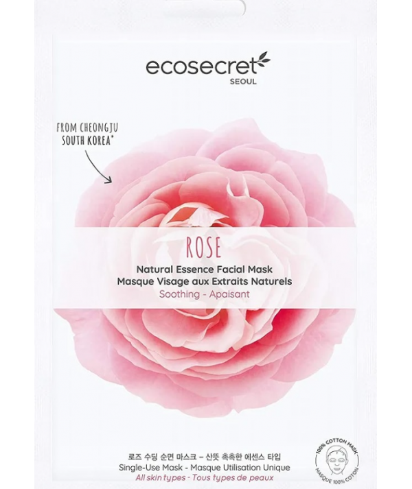 ecoscret seoul masque visage à l'extrait naturel de rose