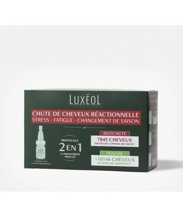 LUXEOL CHUTE DE CHEVEUX REACTIONNELLE 2EN1 14X7ML