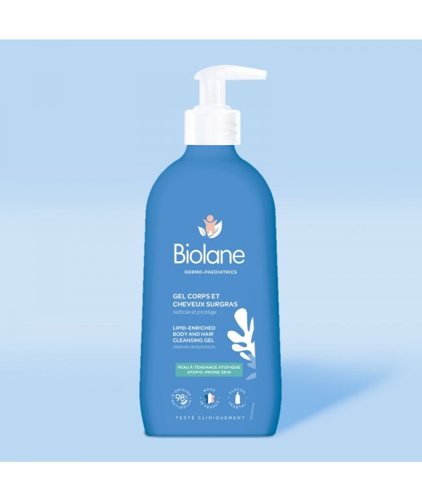 BIOLANE GEL CORPS ET CHEVEUX SURGRAS 350ML