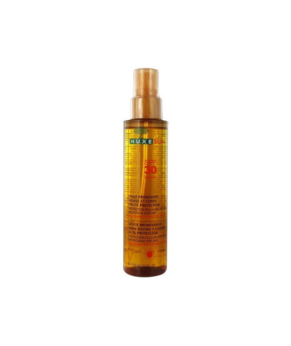 NUXE SUN HUILE BRONZANTE VISAGE TE CORPS SPF30, 150ML