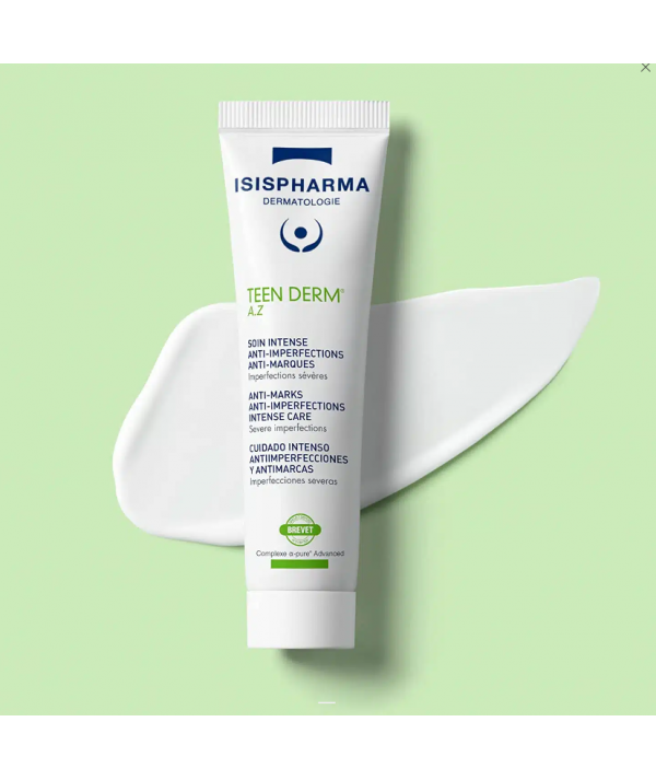 ISISPHARMA TEEN DERM A-Z SOIN INTENSE PEAUX A TENDANCE ACNEIQUE 30ML