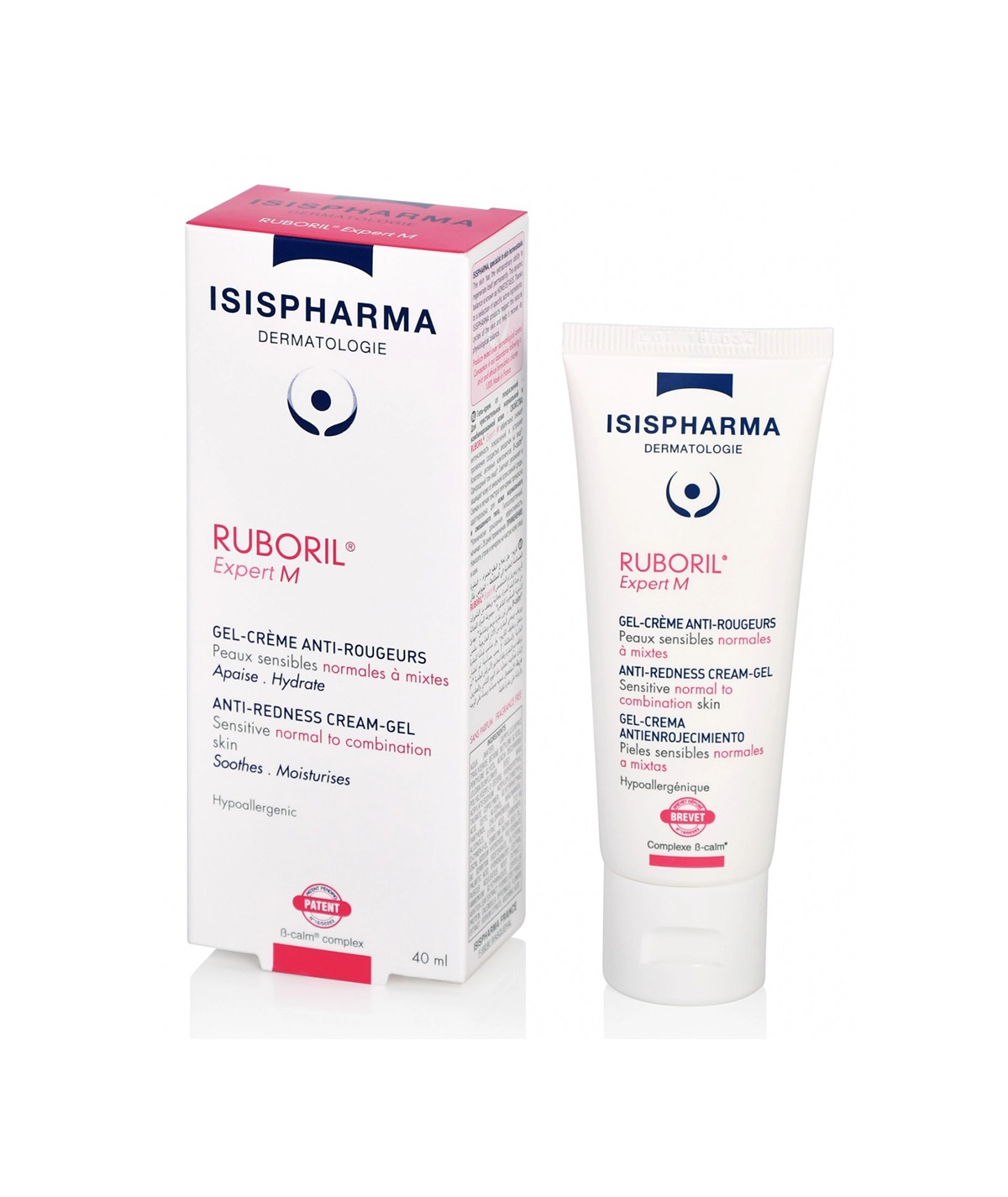 ISISPHARMA RUBORIL EXPERT M - GEL CREME ANTI ROUGEURS PEAUX SENSIBLES NORMALES A MIXTES 40ML