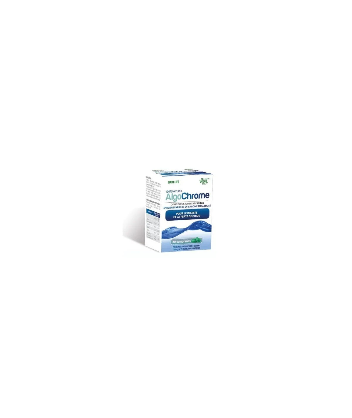 EDEN LIFE ALGO CHROME 30 COMPRIMES