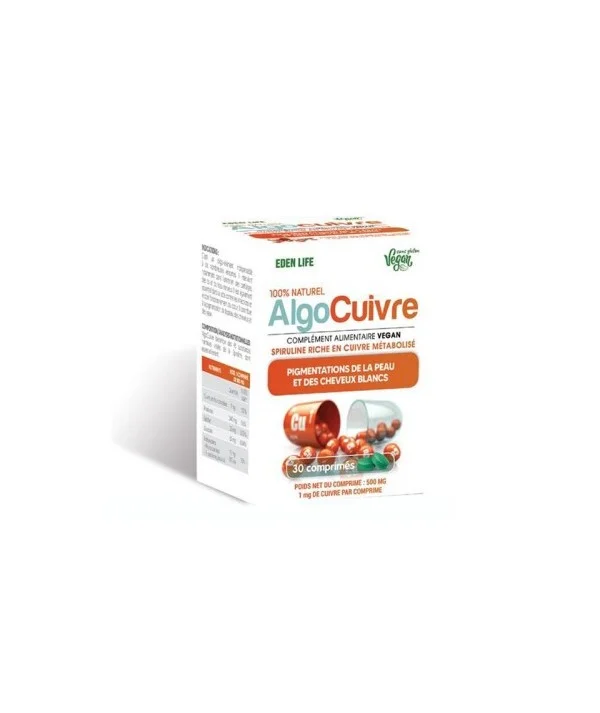 EDEN LIFE ALGO CUIVRE 30 COMPRIMES