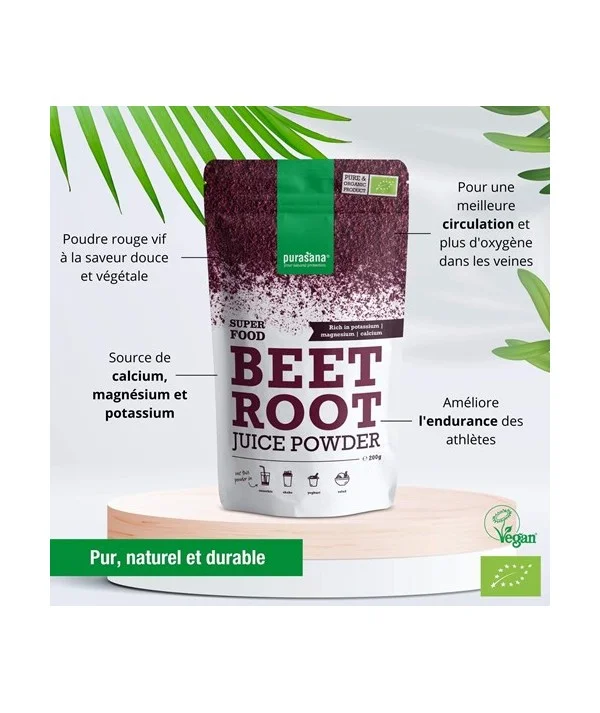 PURASANA Poudre de betteraves rouges