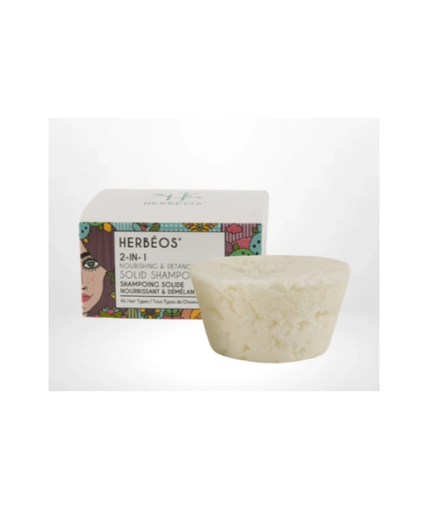 HERBÉOS™ | Shampoing Solide 2-en-1 Nourrissant & Démêlant 65 gr