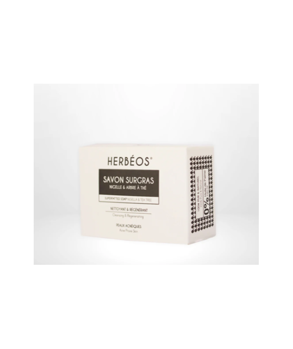 HERBÉOS™ | Savon Surgras Nettoyant Régénérant Peaux Acnéique 100 gr