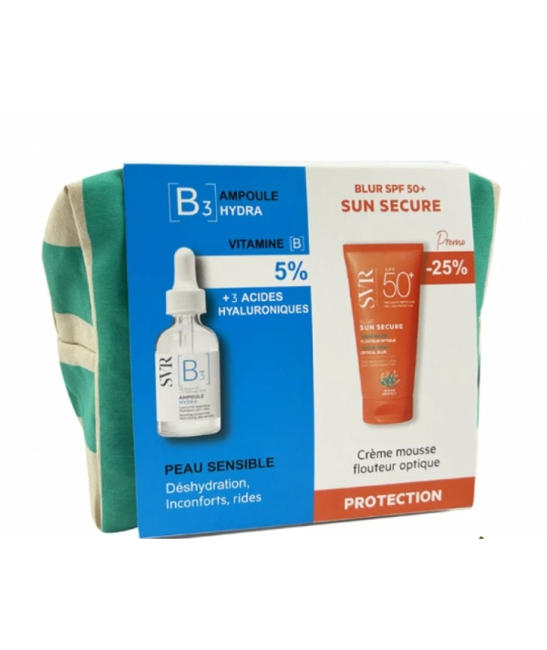 SVR TROUSSE AMPOULE B3 HYDRA + SUN SECURE BLUR