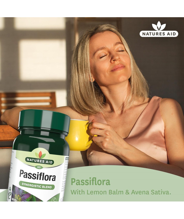 Natures Aid Passiflora Complex 60 comprimés végétaliens pour la santé digestive