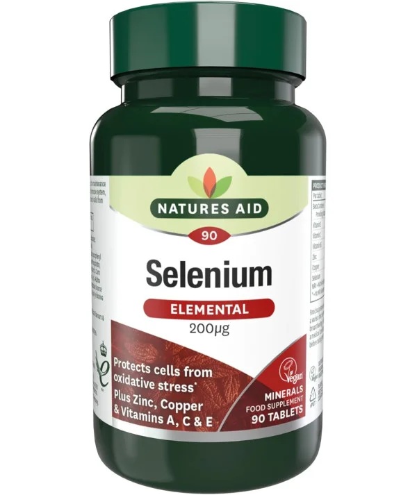 Natures Aid 200ug Sélénium - Pack de 90 Comprimés