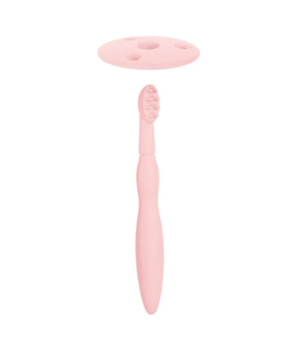 Canpol Brosse à dents en silicone "Rose"