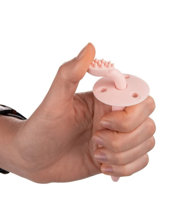 Canpol Brosse à dents en silicone "Rose"