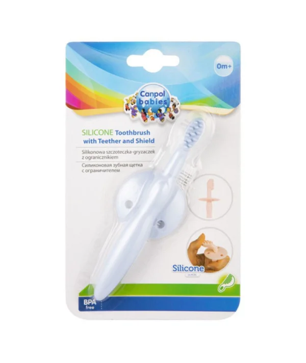Canpol Brosse à dents en silicone "Bleu"