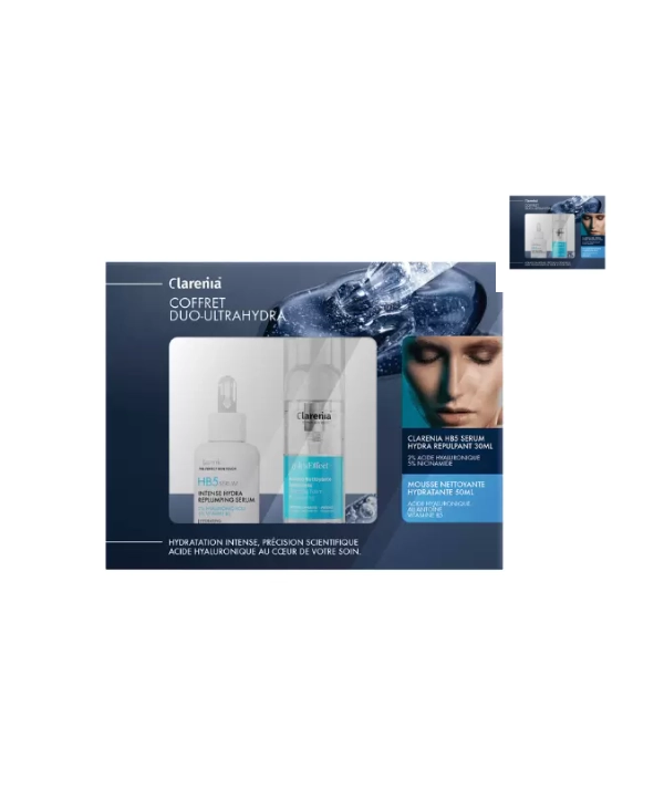 CLARENIA COFFRET DUO ULTRA HYDRA HB5 SERUM 30ML+HYDRAEFFECT MOUSSE 50ML (OFFERT)