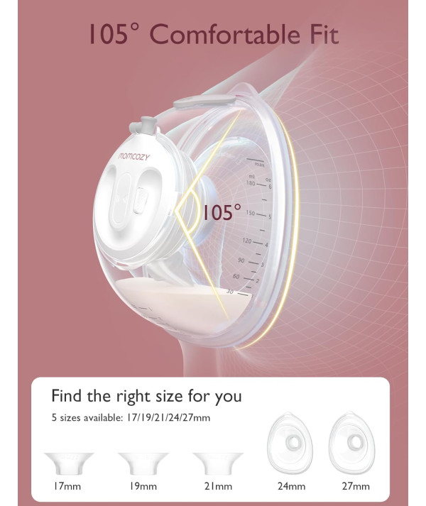 Momcozy V2 Pro Tire Lait Électrique Mains Libres Ultra Léger de Qualité Hospitalière