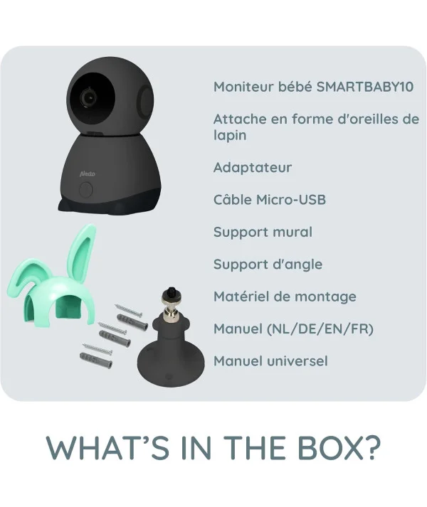 Alecto SMARTBABY10BK Babyphone WiFi avec caméra HD