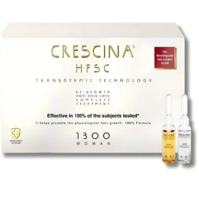 CRESCINA TTT COMPLET (ANTI CHUTE+REPOUSSE) 1300 femme 10 +10 AMPOULES