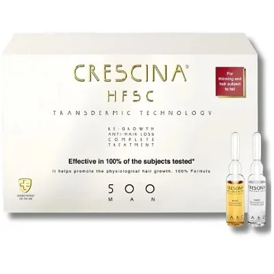 CRESCINA TTT COMPLET (ANTI CHUTE+REPOUSSE) 500 HOMME 10 +10 AMPOULES