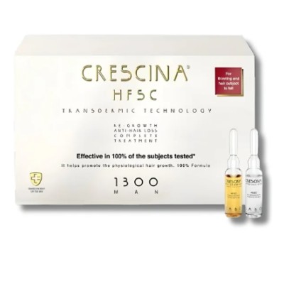 CRESCINA TTT COMPLET (ANTI CHUTE+REPOUSSE) 1300 HOMME 10 +10 AMPOULES