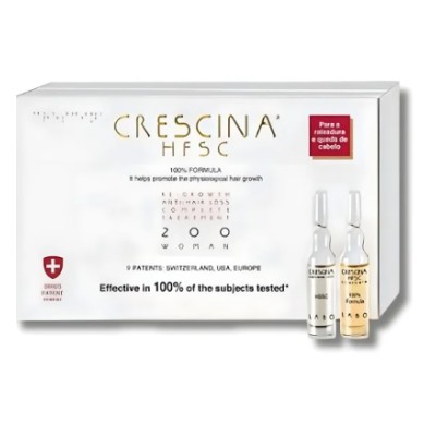 CRESCINA TTT COMPLET (ANTI CHUTE+REPOUSSE) 200 femme 10 +10 AMPOULES