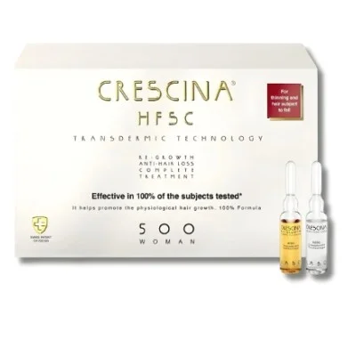 CRESCINA TTT COMPLET (ANTI CHUTE+REPOUSSE) 500 femme 10 +10 AMPOULES