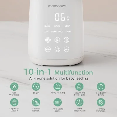 Momcozy Chauffe-Biberon Stérilisateur Intelligent 6-en-1
