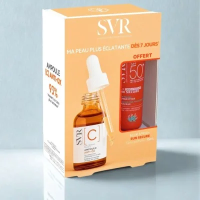 SVR COFFRET [C] AMPOULE ANTI-OX 30ML+SUN SECURE BLUR SANS PARFUM SPF50+ 15ML (OFFERT)