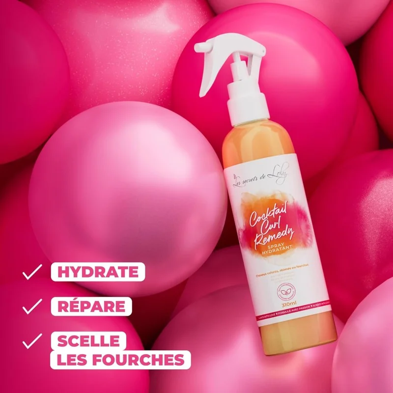 LES SECRETS DE LOLY COCKTAIL CURL REMEDY SPRAY HYDRATANT CHEVEUX ABIMES 310ML