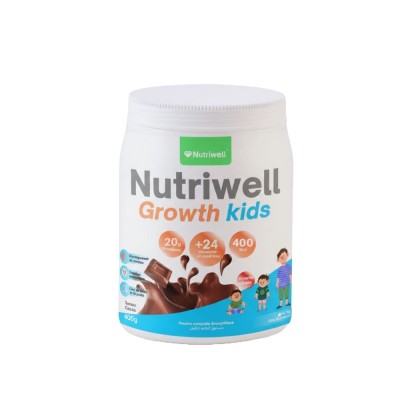 NUTRIWELL GROWTH KIDS POUDRE ENERGETIQUE CHOCOLAT 400MG