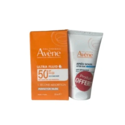 AVENE ECRAN ULTRA FLUID PERFECTEUR TEINTE SPF50+ 50ML + AVENE APRES SOLEIL OFFERT