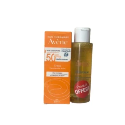 AVENE ECRAN CREME SOLAIRE SPF50+ 50ML + AVENE XERACALM HUILE LAVANTE OFFERT