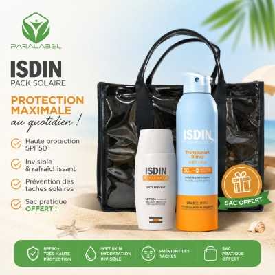 ISDIN PACK SPRAY ADULTE 250ML + ECRAN SPOT PREVENT INV SPF50+ AVEC SAC OFFERT