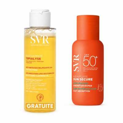 SVR SUN SECURE AQUA FLUIDE SPF 50+ 50ML+TOPIALYSE HUILE LAVANTE 100ML (OFFERT)