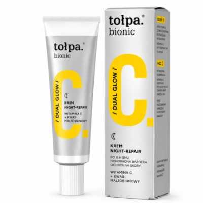 TOLPA BIONIC DUAL GLOW CREME DE NUIT REPARATRICE DOUBLE ECLAT 40ML