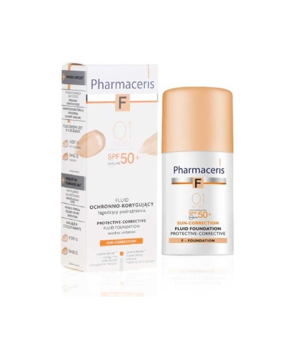 PHARMACERIS F Fond de Teint SPF 50+ (IVORY 1) , 30ml